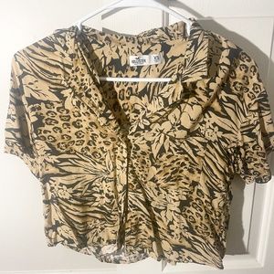 Mixed Print Button up Top